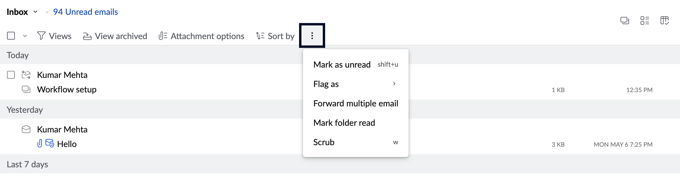 Forward Multiple Emails