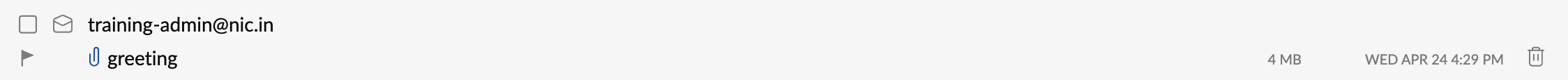 Email Status indicator
