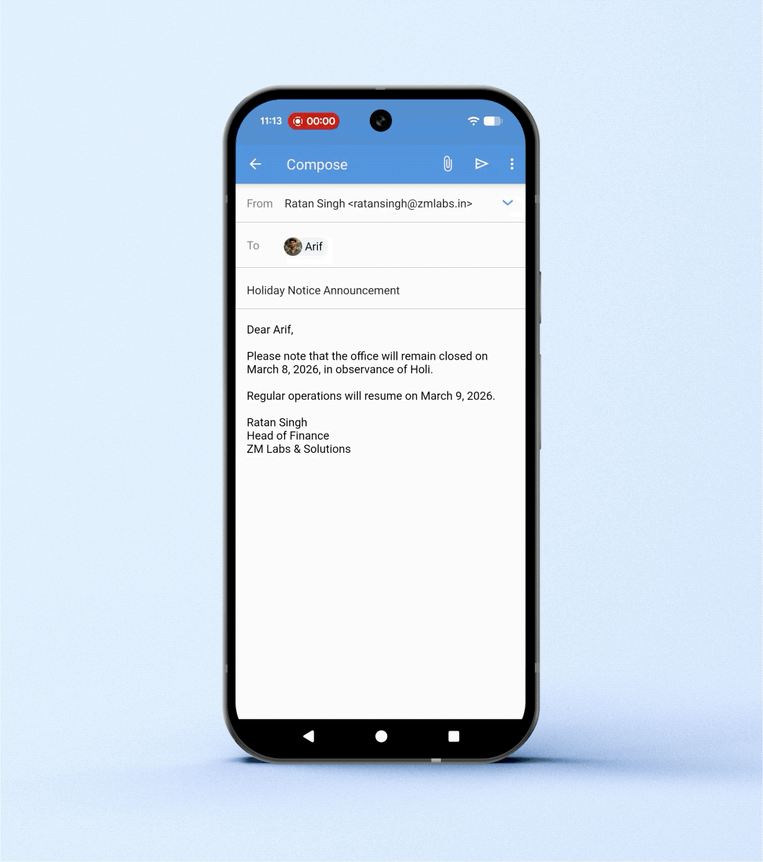 adding attachment using mobile app