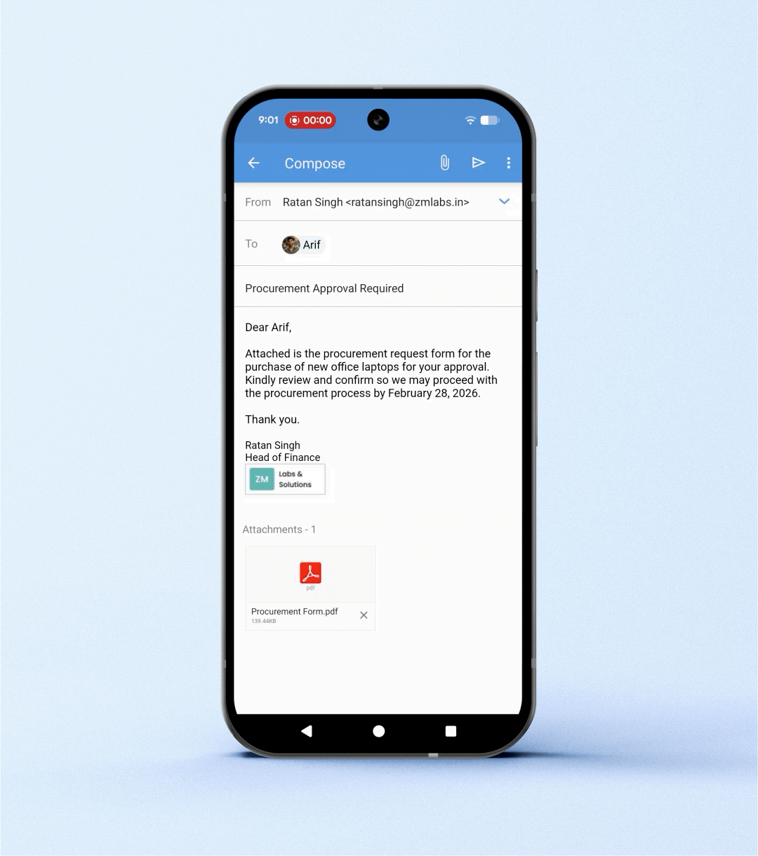 send later in mobile app