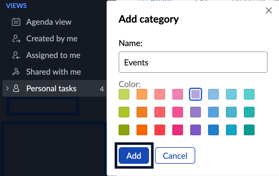 Create via LHS menu 2