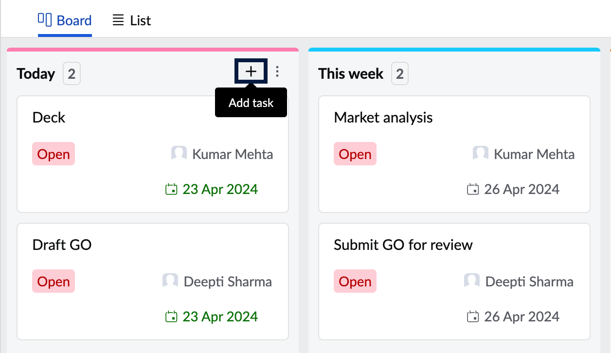 Add Task from Views