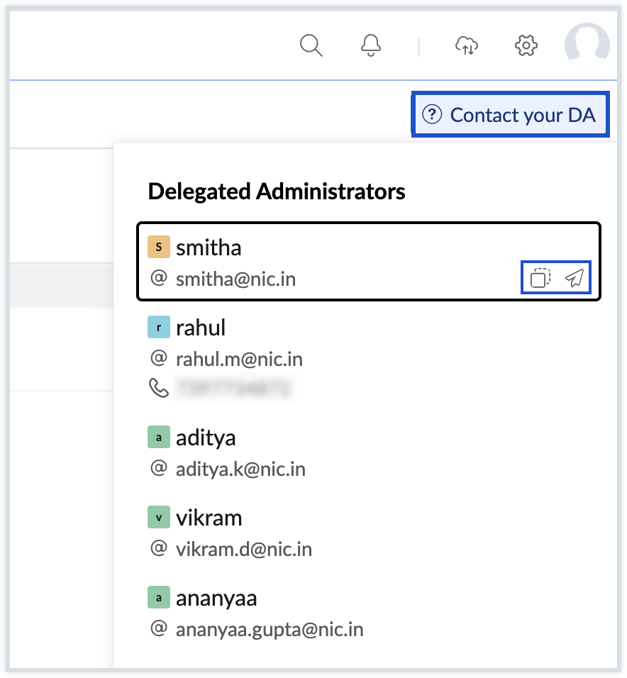 View your Delegated Administrator