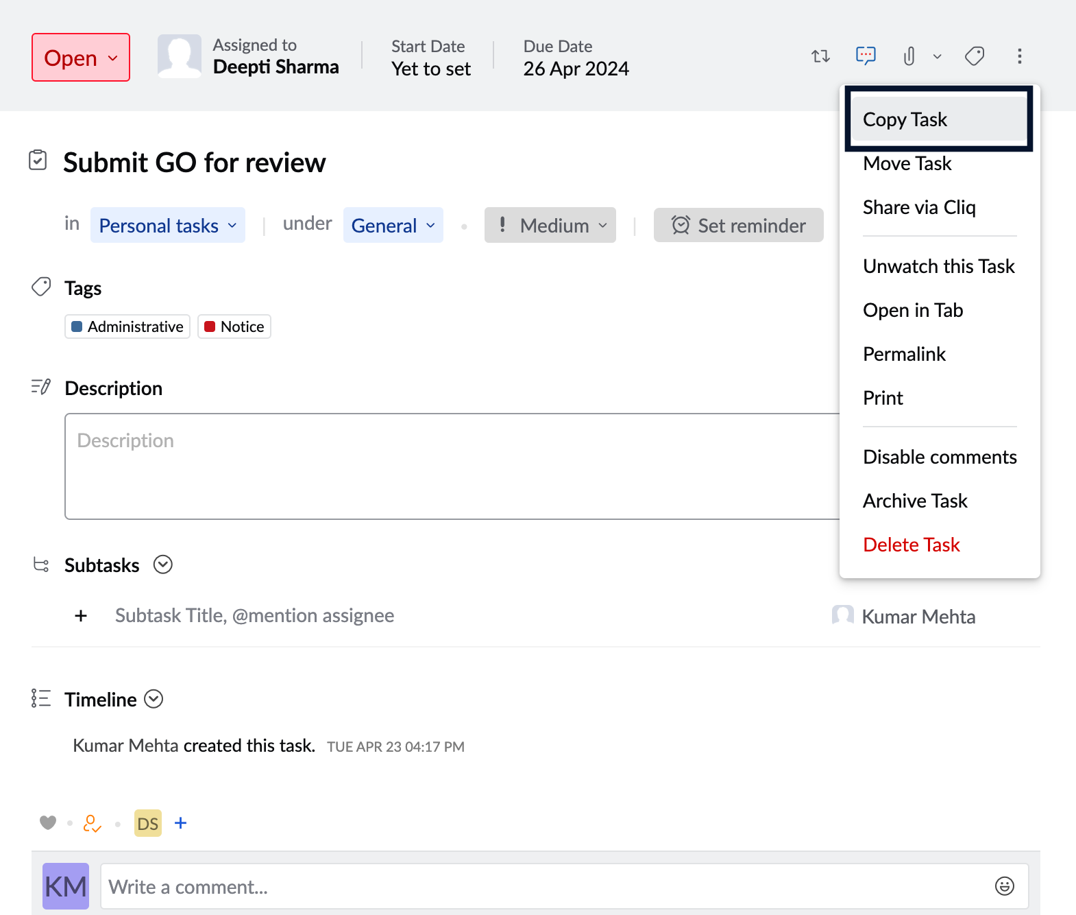 Copy Tasks 1