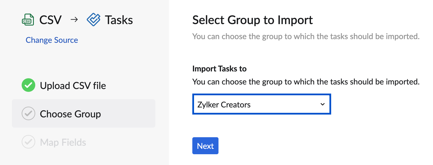 Import tasks using a CSV file 4