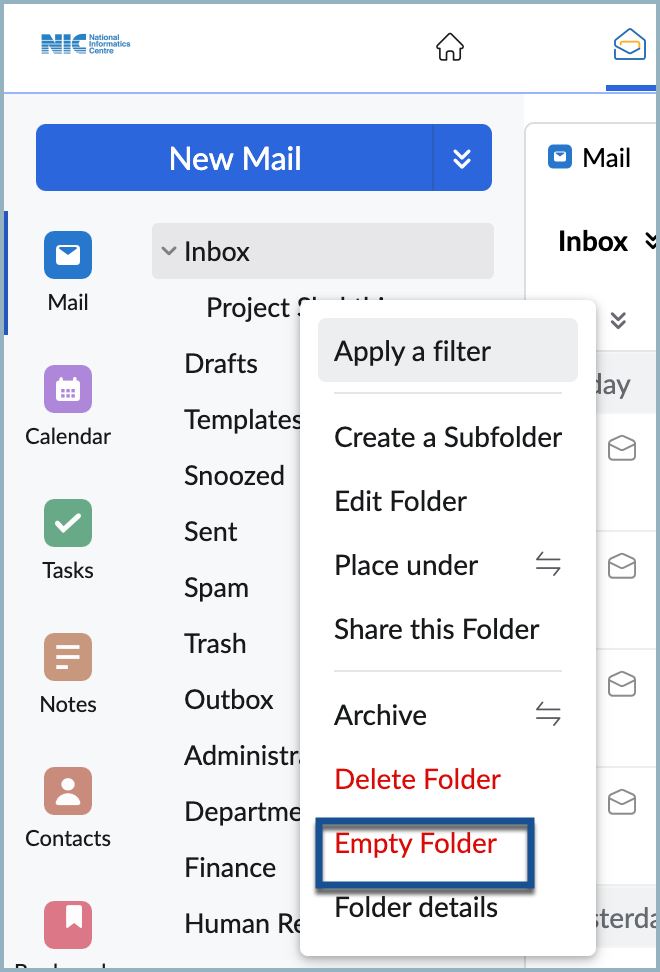 Empty folder