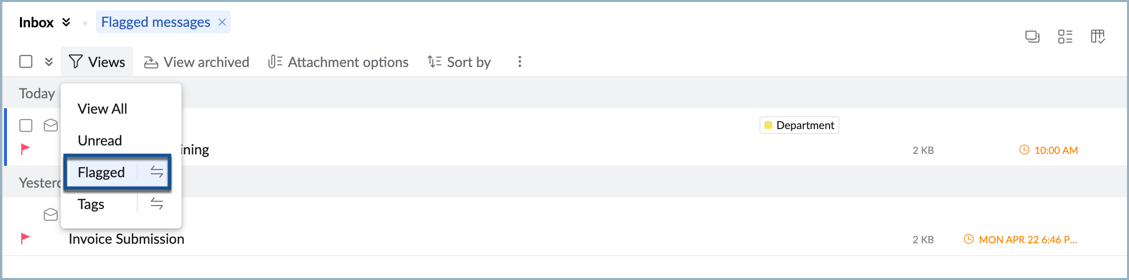 Flagged Emails