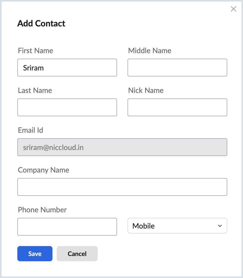 using the Contact Card 2