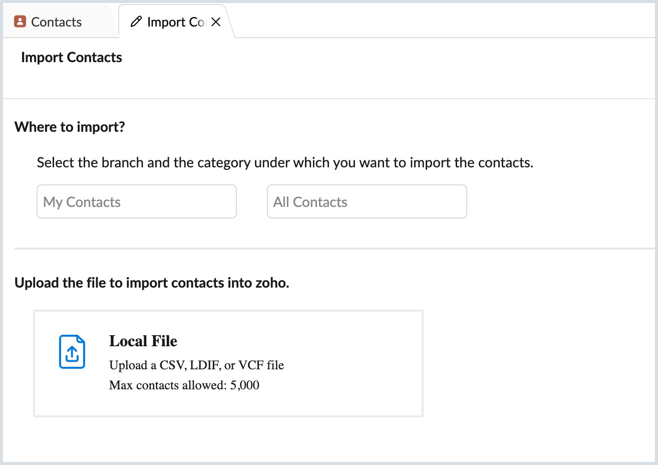 Import Contacts
