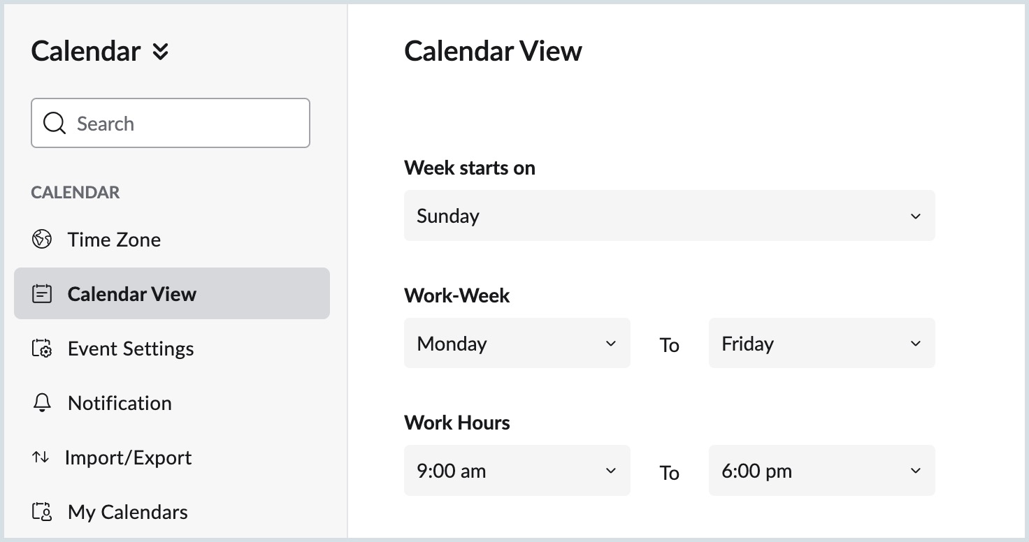 set work week