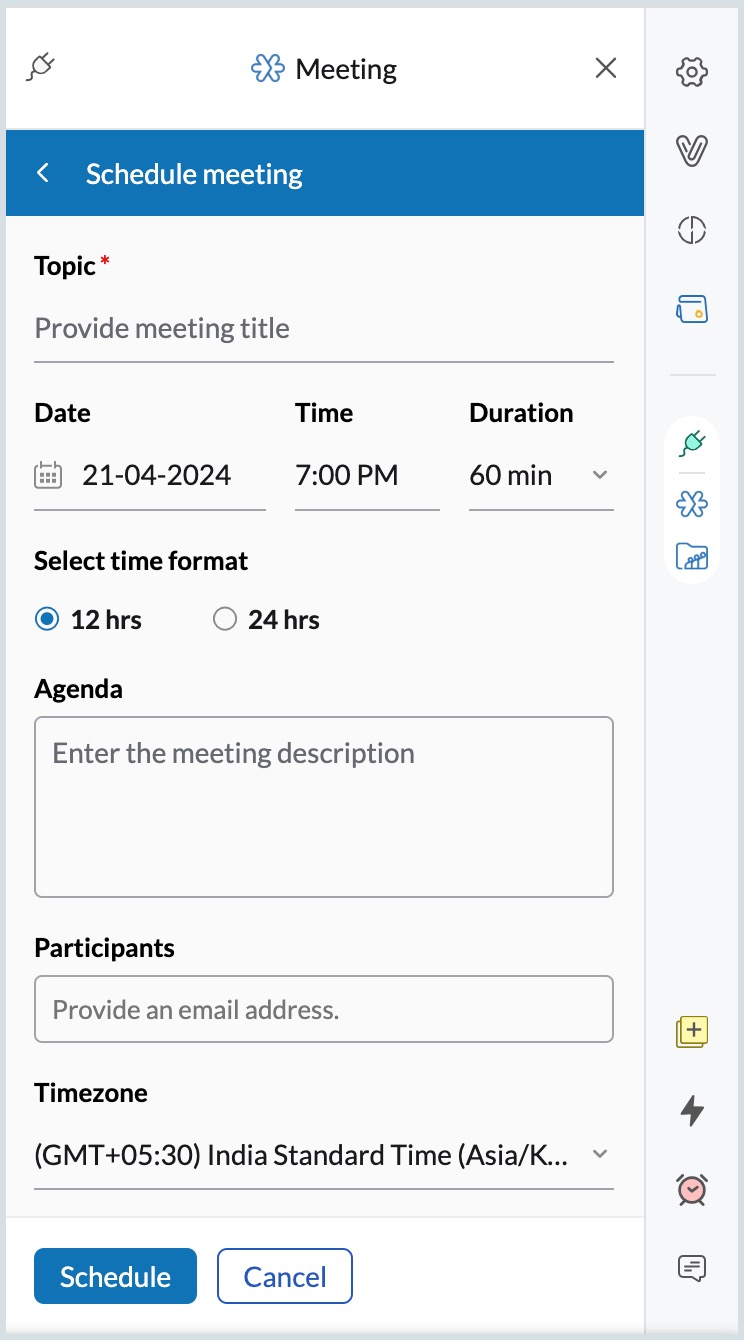 Schedule meeting