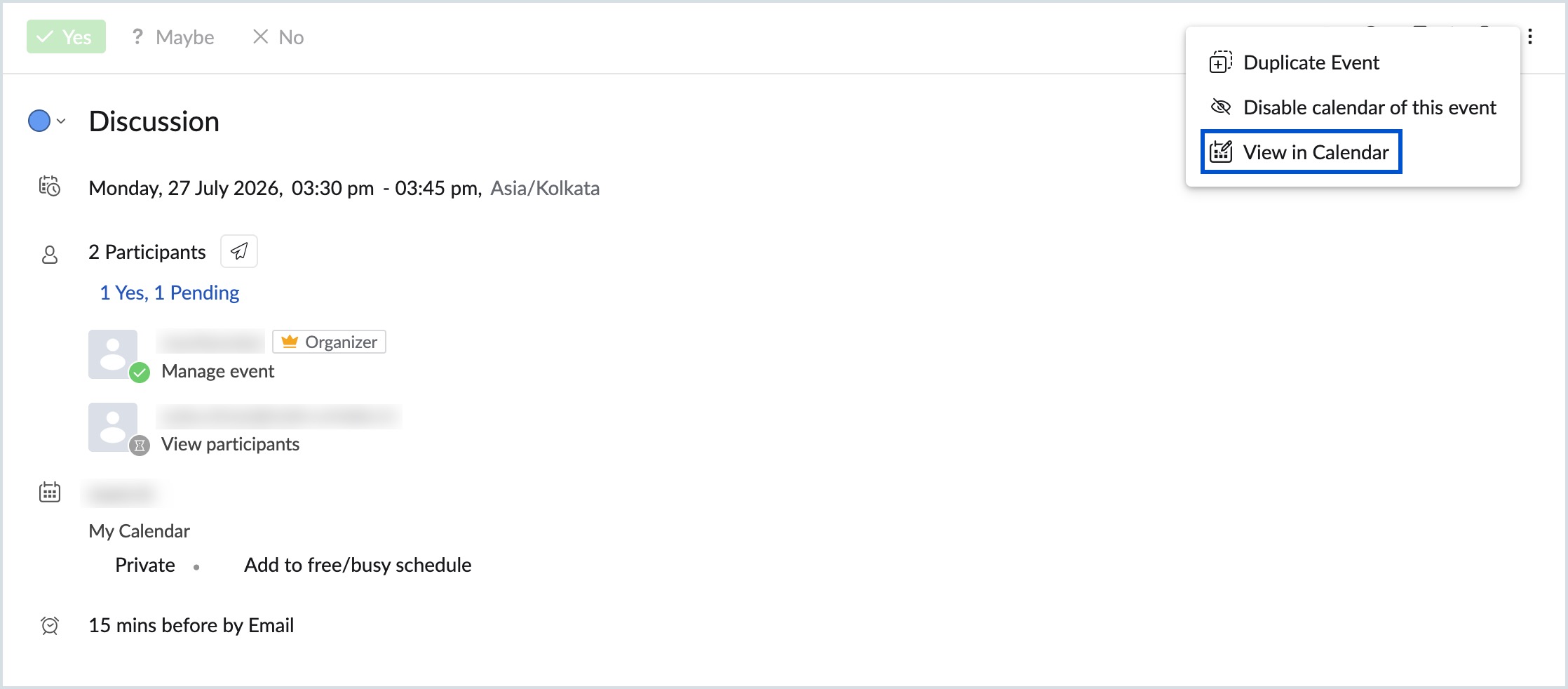 View in Calendar