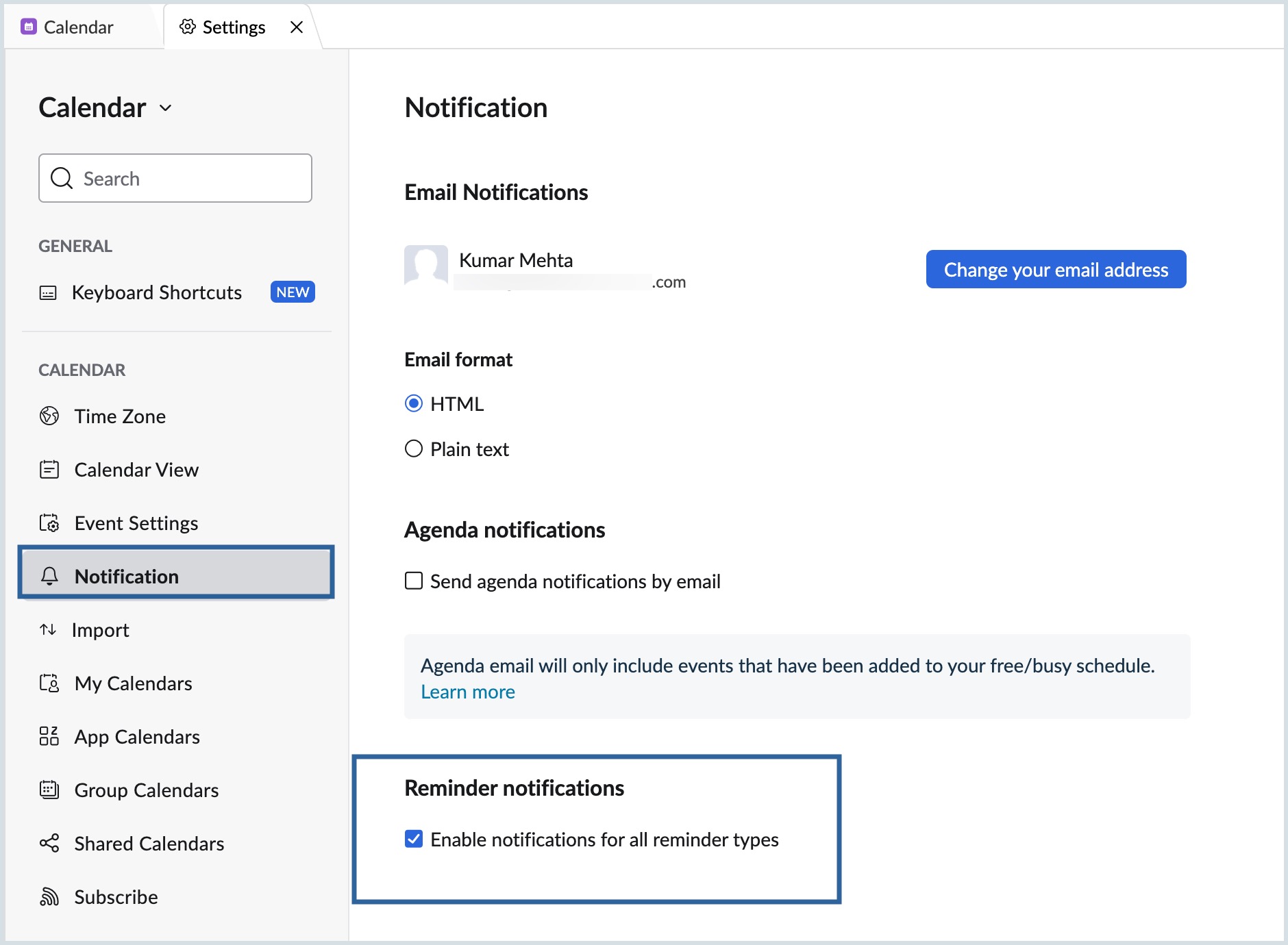 Enable/Disable Reminders