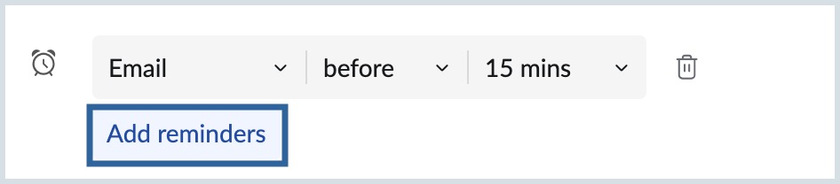 Set Event Reminders