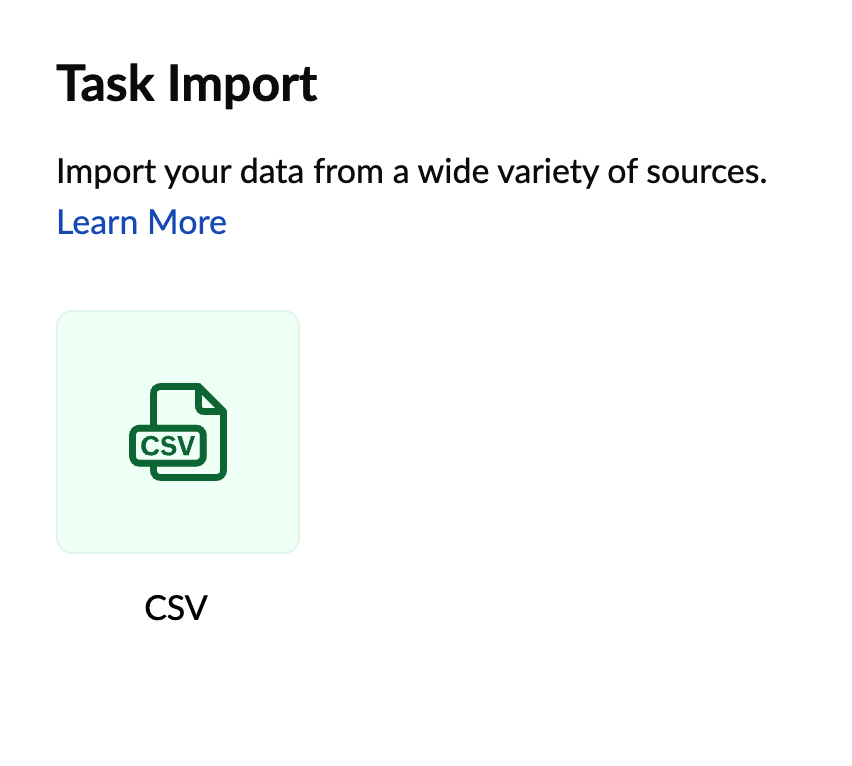 Import tasks using a CSV file 2