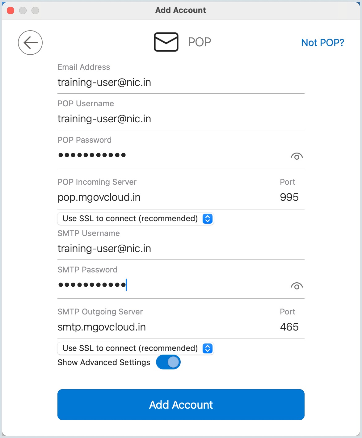 Server details