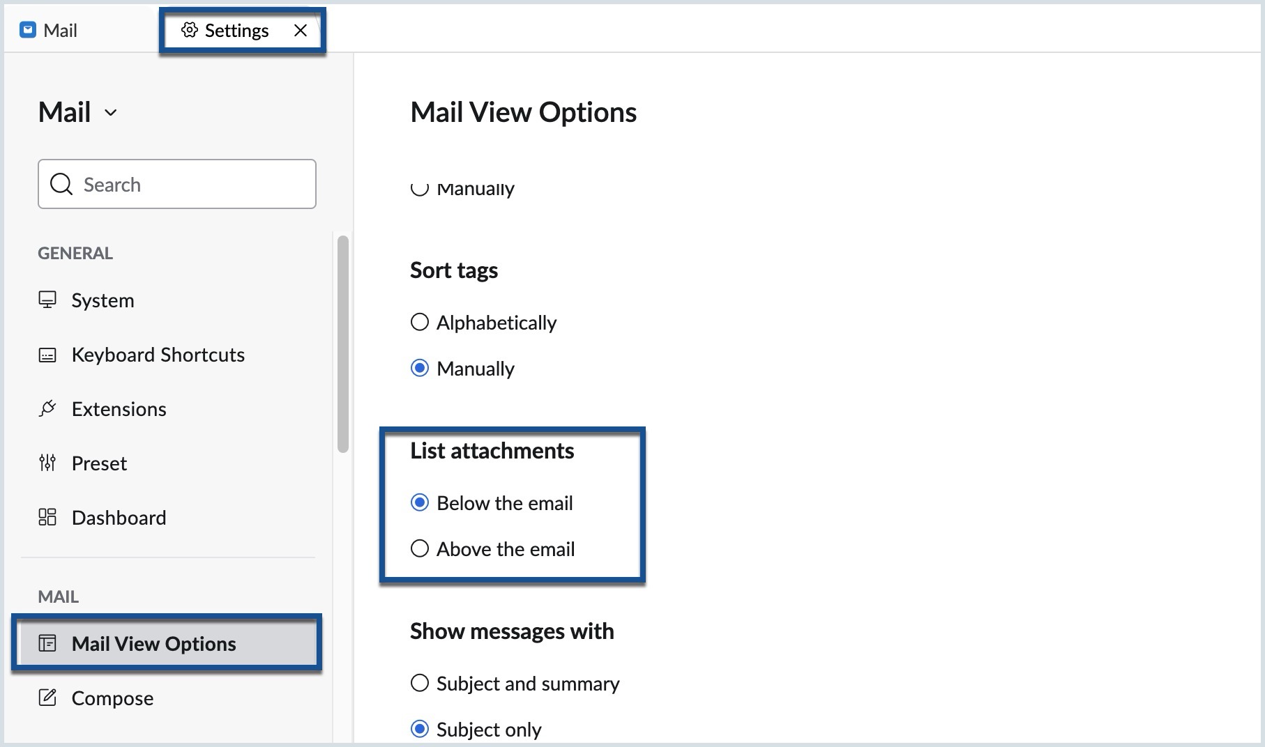 List Attachments