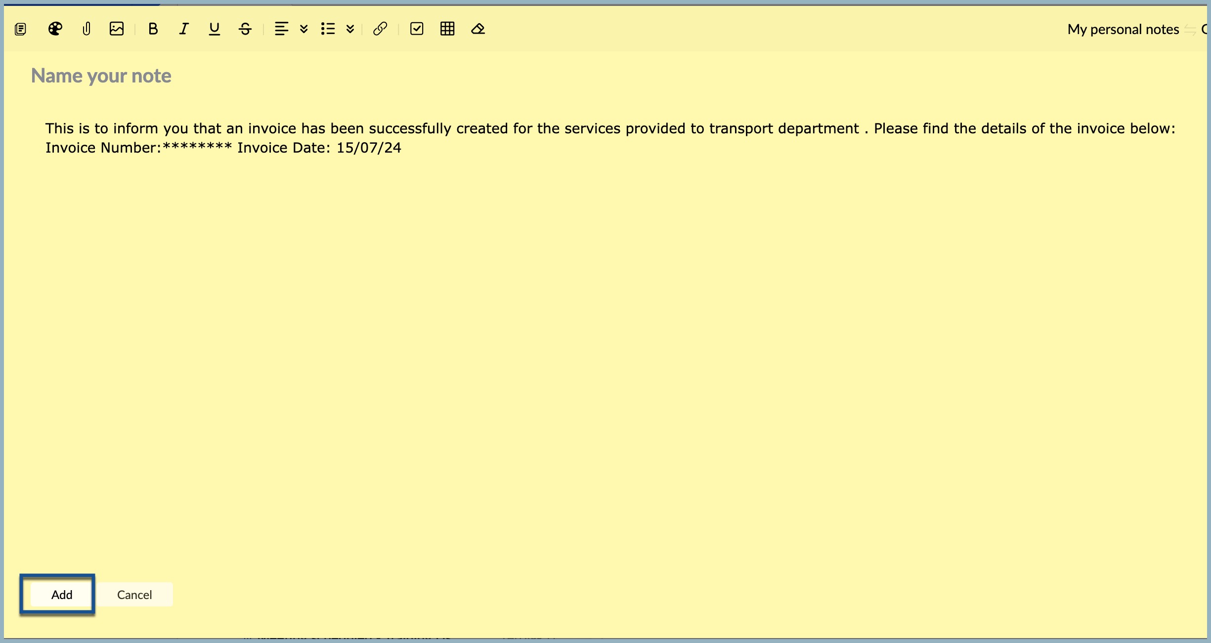 Open Linked email option