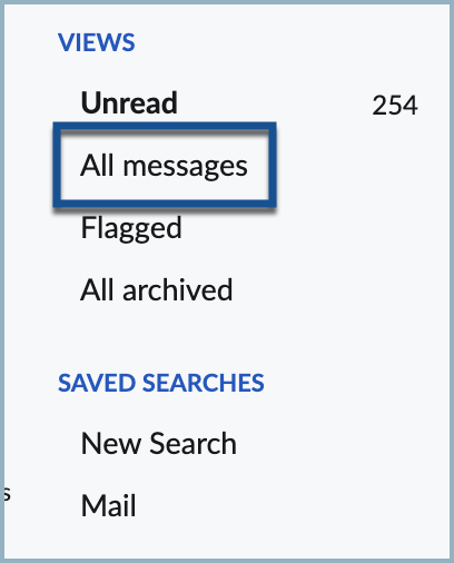 All messages in NICeMail